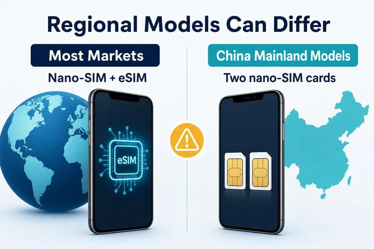 iPhone 11 eSIM Regional Model Differences Regional iPhone 11 eSIM differences between embedded SIM and dual nano-SIM models