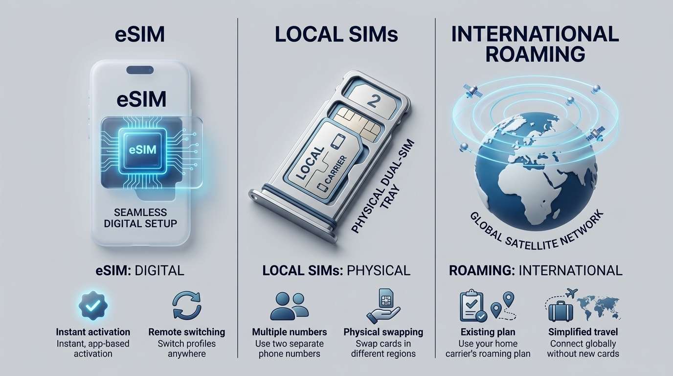 Mobile Coverage Across Australia and New Zealand Routes Australia and New Zealand route coverage illustration