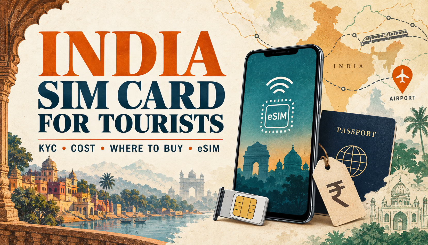 India SIM card for tourists guide covering KYC, cost, buying locations and eSIM