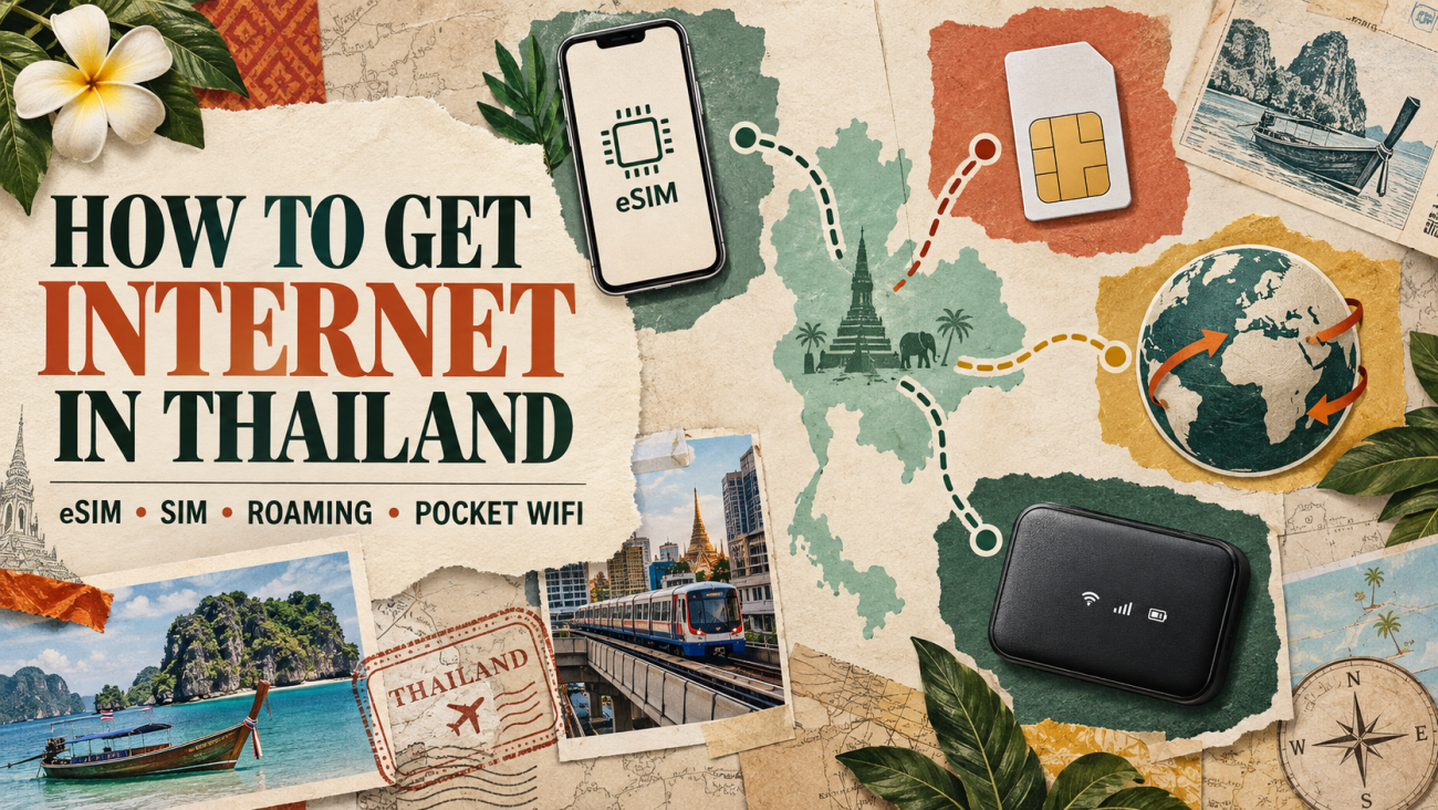 How to get internet in Thailand using eSIM, SIM, roaming or Pocket WiFi