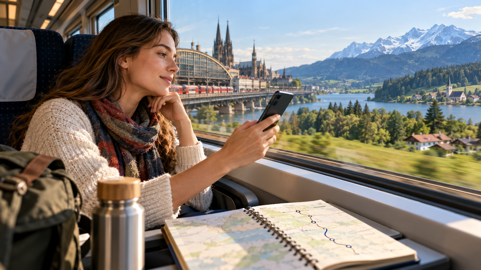 Germany-Only or Europe Regional Coverage Traveler planning a Germany rail route and a wider Europe itinerary with a connected phone
