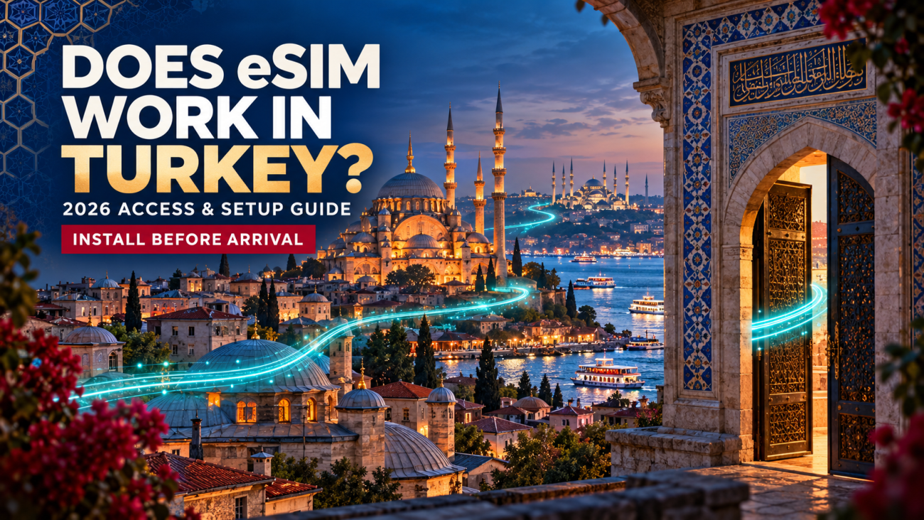 Istanbul eSIM access and setup guide with an install-before-arrival reminder